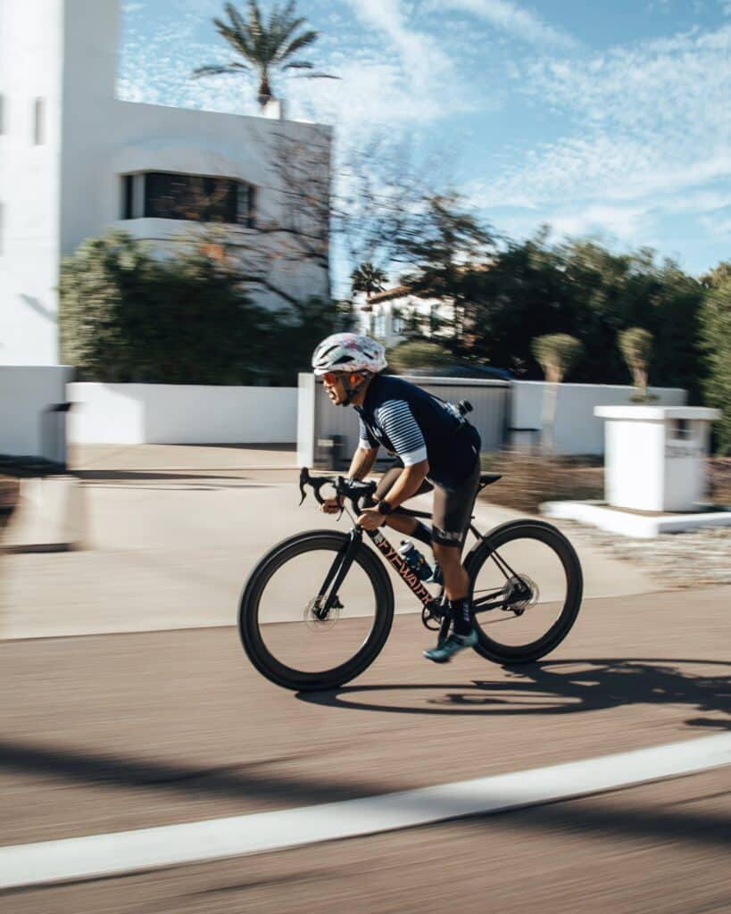 Gene riding his gravel bike. 